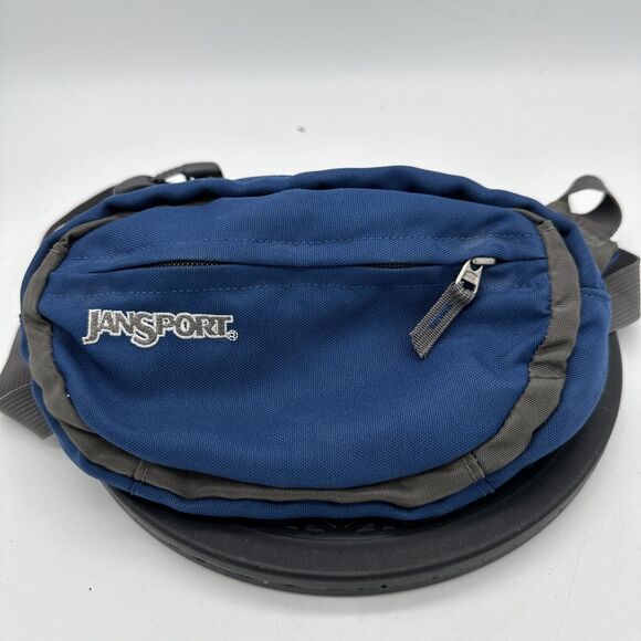 Jansport Fanny Pack Blue/Grey Hip Waist Bag EUC - Picture 1 of 5